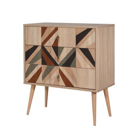 Hanah Home City Trio Triangle Cómoda Abstracta Moderna Tablero Partículas Melaminado 80cm